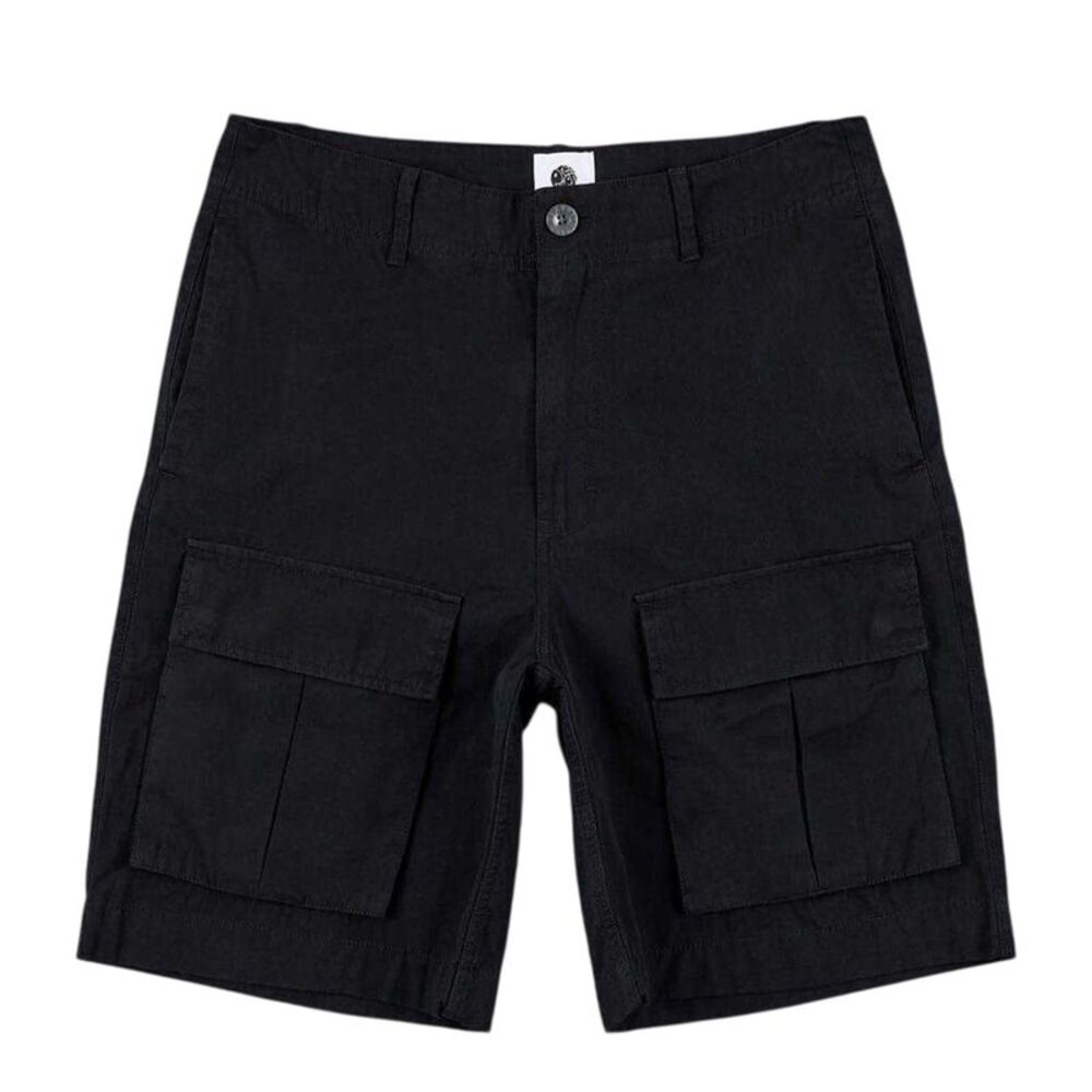 Pretty Green Mens Cotton Cargo Shorts / Black